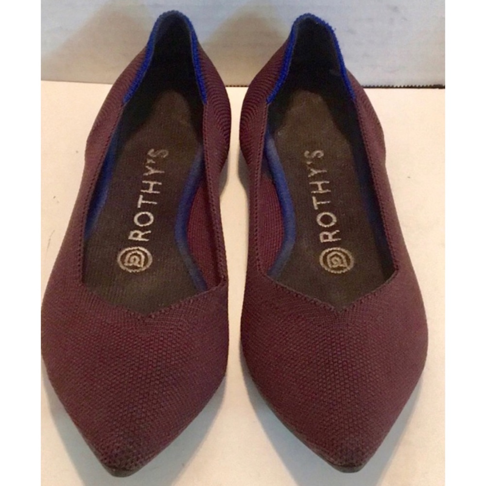 ROTHY’S THE POINT RETIRED Purple Port FLAT Size 7